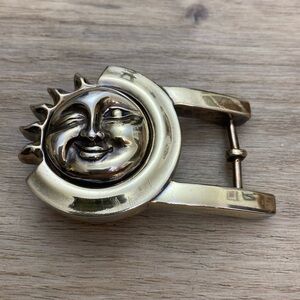 Vintage Barry Kieselstein Cord‎ Vermeil Winking Sun Belt Buckle